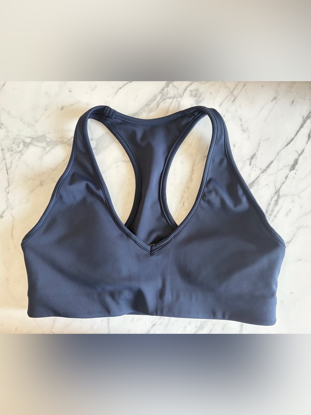 Splits59 Navy Racerback V‑Neck Sports Bra